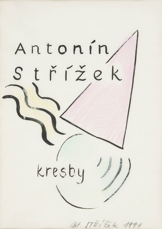 Antonín Střížek – Titulní strana katalogu 1 (z výstavy Na bidýlku, Brno 1991)