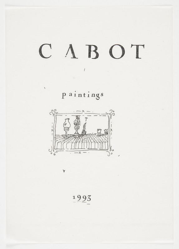 Roberto Cabot – Paintings (katalog výstavy Na bidýlku)