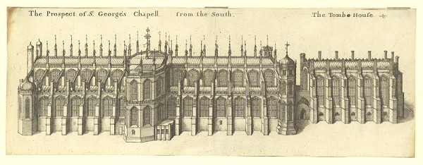 Václav Hollar – Pohled na kapli svatého Jiří ve Windsoru