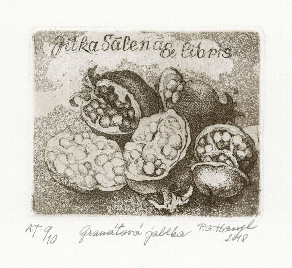 Petr Alois Hampl – Ex libris Jitka Šálená, Granátová jablka