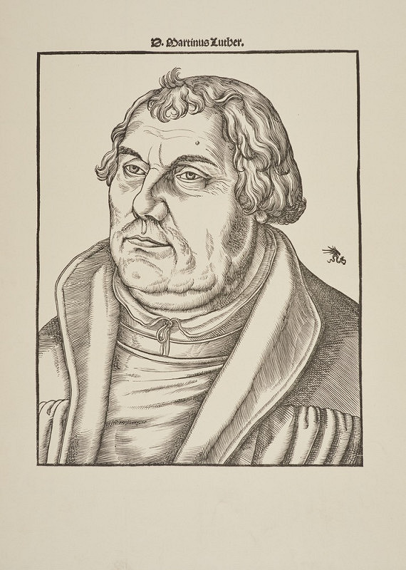 Lucas Cranach – Martin Luther (pozdější otisk)