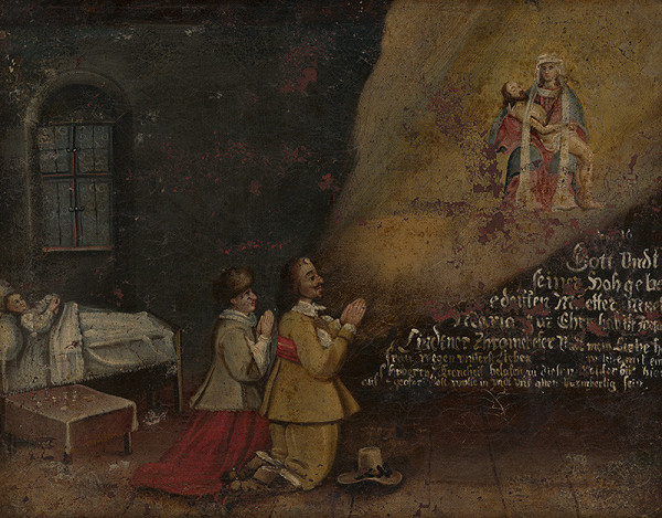 Slovenský maliar z 1. polovice 18. storočia – Votívny obraz s manželským párom