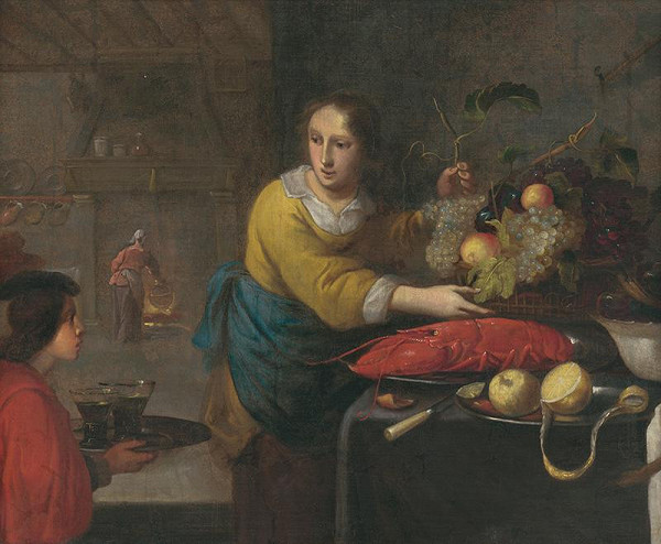 Flámsky maliar z 1. polovice 17. storočia – Príprava obeda