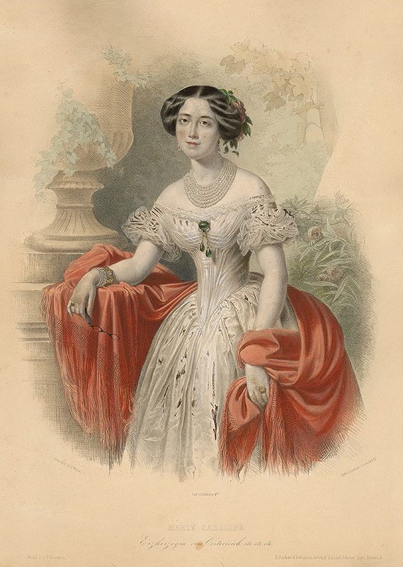 Karl von Blaas – Portrét arcivojvodkyne Márie Karolíny Rakúskej