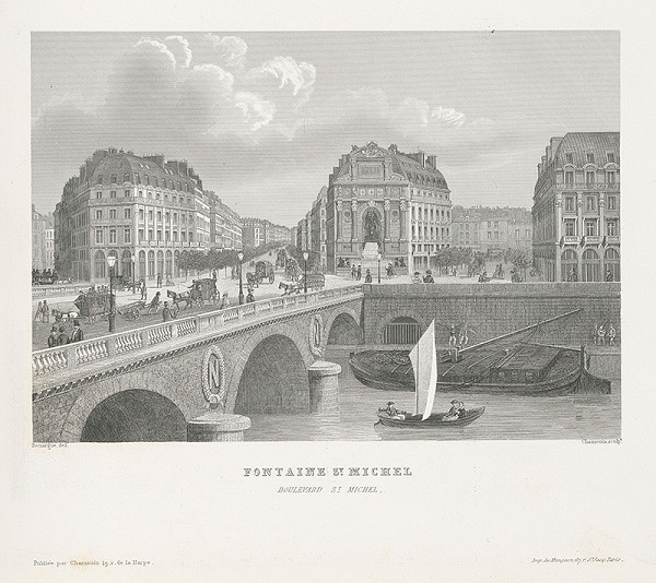 Adolphe Rouargue, Chamouin – Boulevard St.Michel v Paríži