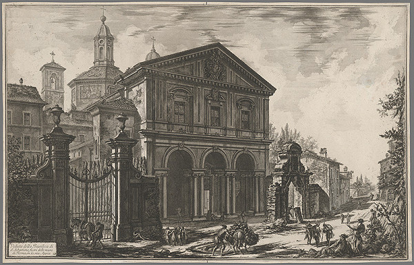 Francesco Piranesi – Bazilika San Sebastiano na Via Appia v Ríme