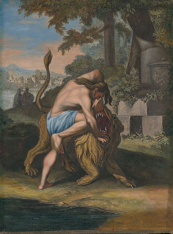 Caspar Luyken, Christoph Weigel st. – Samson zápasí s levom