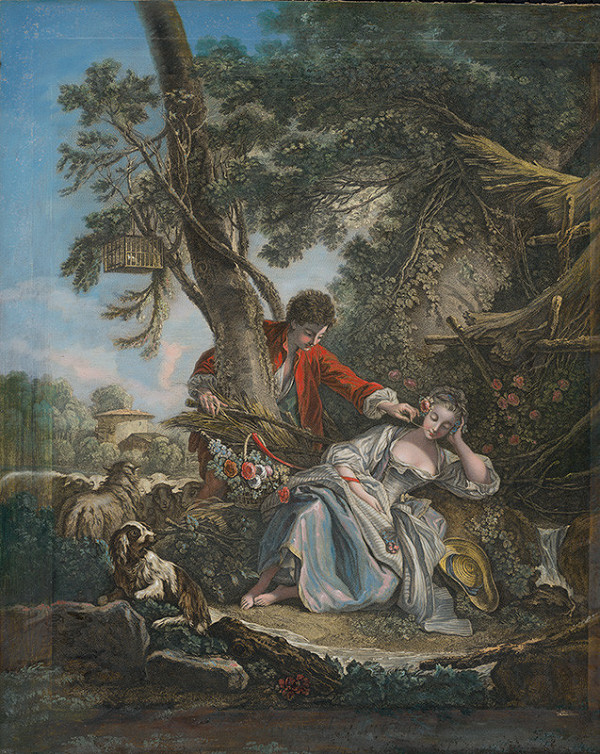 Nicolas Dauphine de Beauvais, François Boucher – Prerušený spánok (Le Sommeil interrompu)