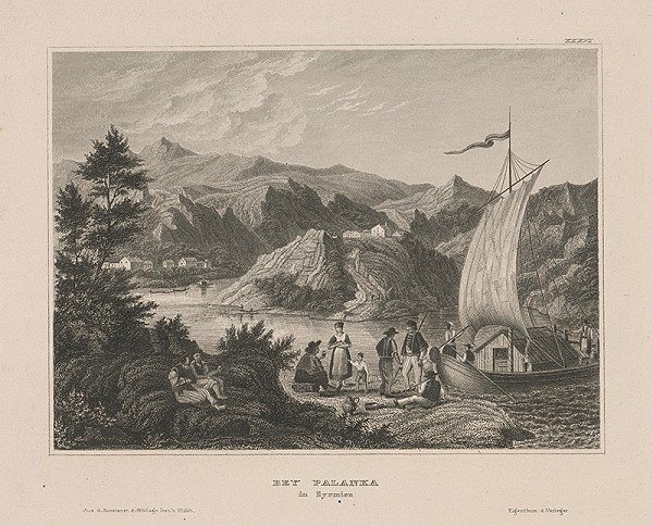 Stredoeurópsky grafik z 1. polovice 19. storočia – Pri Palanke v Syrmii