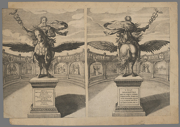 Stredoeurópsky grafik z prelomu 17. a začiatku 18. storočia – Socha brunsvického vojvodu Augusta