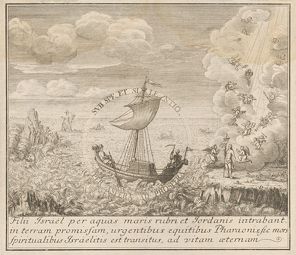 Stredoeurópsky grafik zo 17. storočia – Prechod Židov cez Červené more