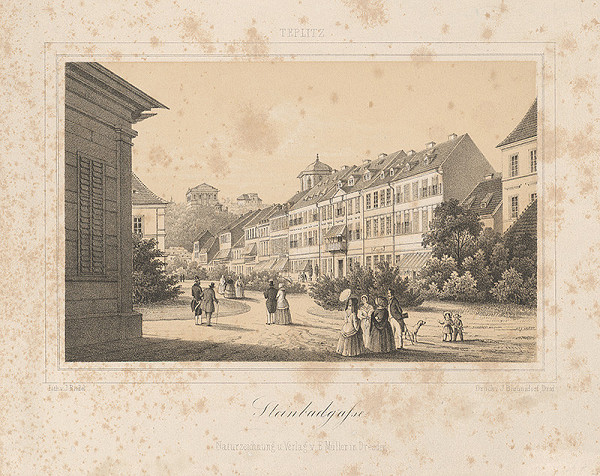 Johann Riedel – Ulica Steinbad v Teplitzi