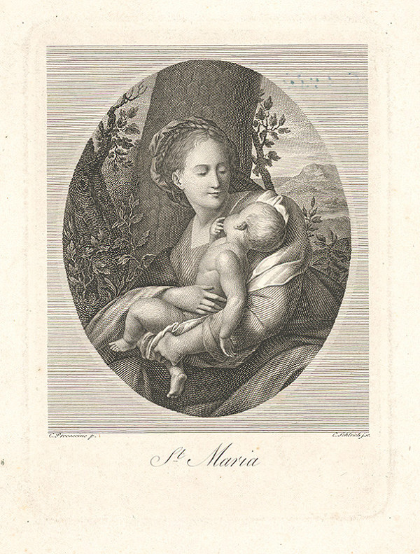 Johann Carl Schleich st., Camillo Procaccini, Giovanni Battista Crespi – Madona s dieťaťom