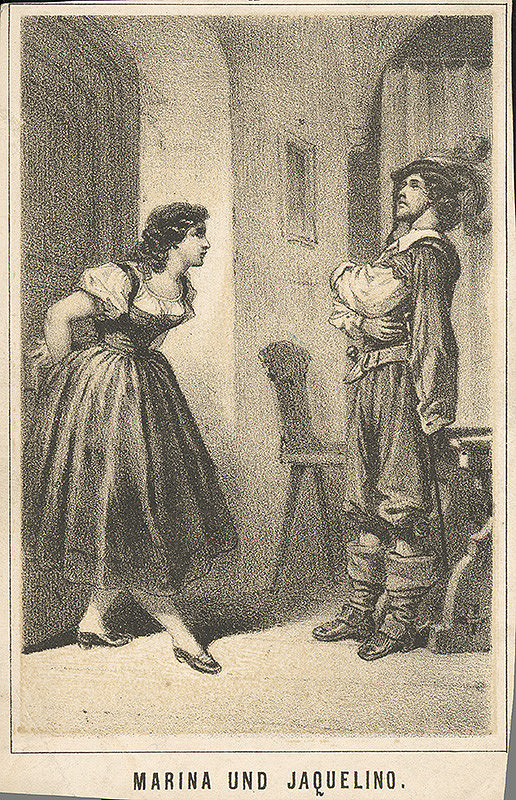 Nemecký grafik z 19. storočia – Marína a Jacquelíno