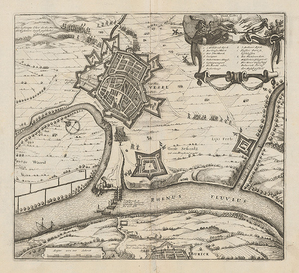 Stredoeurópsky grafik z 2. polovice 17. storočia – Obliehanie mesta Vesel