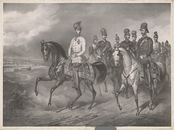 Eduard Kaiser – František Jozef I. so svojimi generálmi