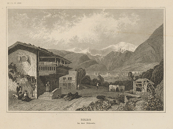 Stredoeurópsky grafik z 19. storočia – Brieg vo Švajčiarsku