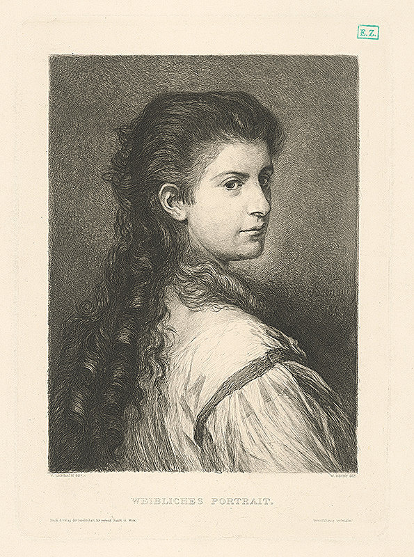 Wilhelm Hecht, Franz Seraph von Lenbach, Gesellschaft für Vervielfältigende Kunst – Portrét ženy