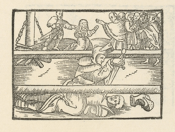 Moravský grafik zo začiatku 17. storočia – Súboj rytierov