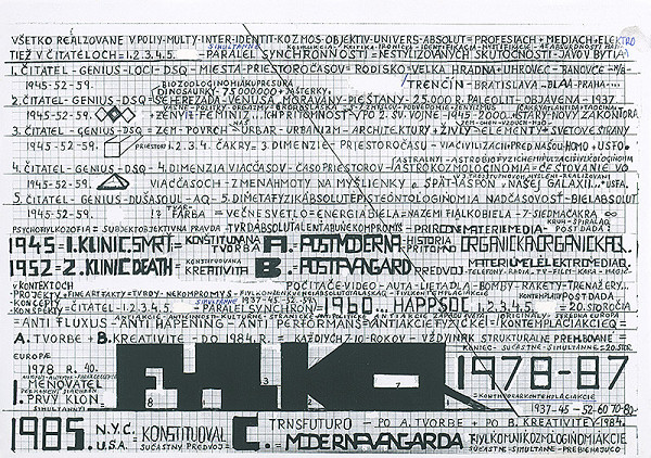 Stanislav Filko – STANQ FILKQ 1937-77 – FYLKQ 1978-87 – PHYLKQ 1988-97 – PHYS 1998-2037