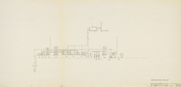 Michal Maximilián Scheer – Obvodné centrum v Nitre - Chrenová 1. Schéma výmeníkovej stanice č. 2. Ústredné kúrenie. M 1:50.