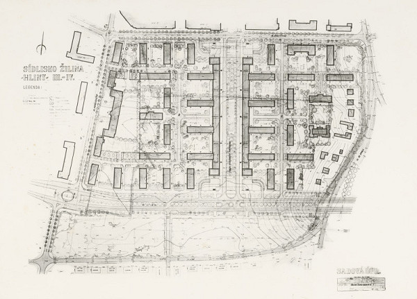 Ferdinand Čapka – Sídlisko Hliny v Žiline. Situácia a sadová úprava.