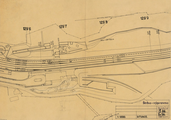 Vojtěch Krch – Výpravňa Štrba. Situácia. M 1:1000