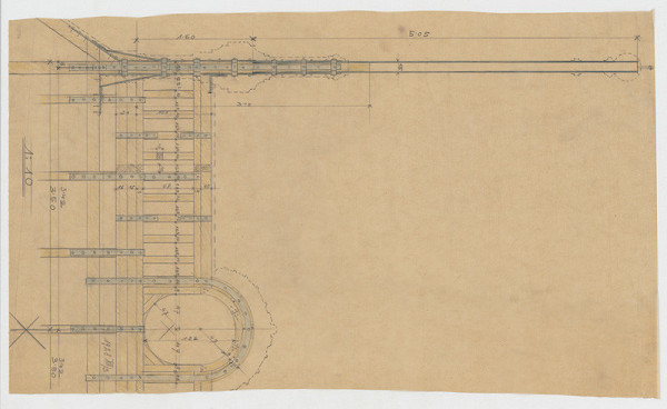 Milan Michal Harminc – Hotel Carlton-Savoy v Bratislave. Detail fasády. M 1:10.