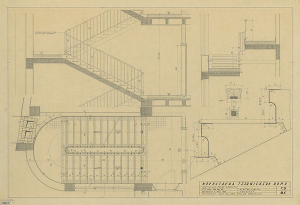 Emil Belluš – Technický dom v Bratislave. Detail schodištia.