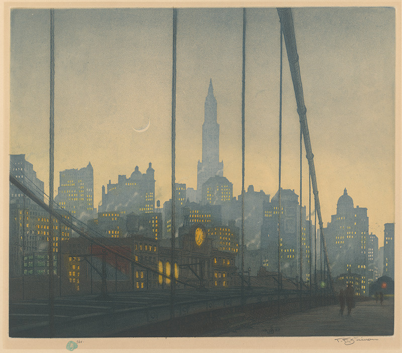 František Tavík Šimon – New York, Brooklyn Bridge