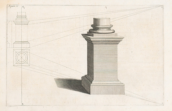 Andrea Pozzo, Giacomo Böemo Komarek – Fig.17. - Štvorcový piedestál s iným dokumentom