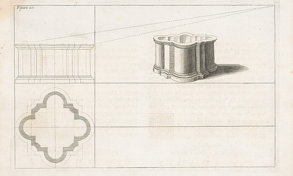 Andrea Pozzo, Giacomo Böemo Komarek – Fig.20. - Nádrž fontány.Tu sa predpokladá pochybnosť