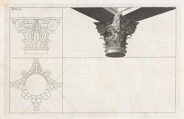 Andrea Pozzo, Giacomo Böemo Komarek – Fig.30. - Zložená hlavica stĺpu zboku