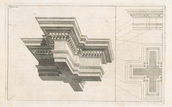 Andrea Pozzo, Giacomo Böemo Komarek – Fig.33. - Zložená rímsa