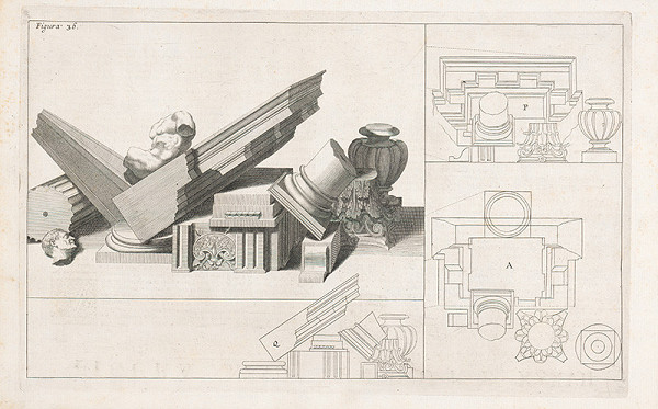 Andrea Pozzo, Giacomo Böemo Komarek – Fig.36. - Fragmenty architektúry