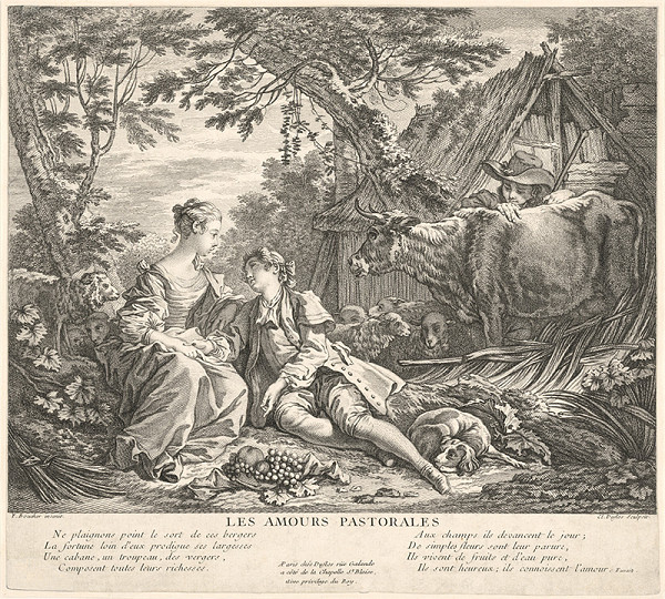 Claude Augustin Duflos, François Boucher – „Ne plaignons point le sort de ces bergers...“