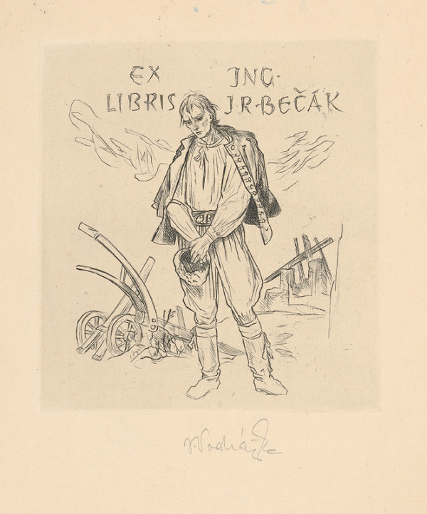 Jaroslav Vodrážka – Ex libris ing.J.R.Bečák