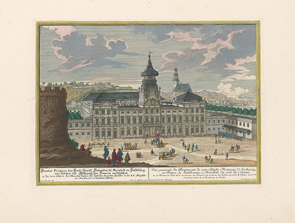 Franz Anton Danreiter, Johann August Corvinus – Zámok Mirabell v Salzburgu - východná strana