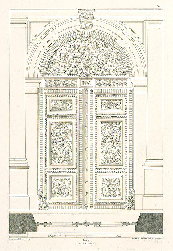 A. Normand – Návrh na bránu Rue de Richelieu