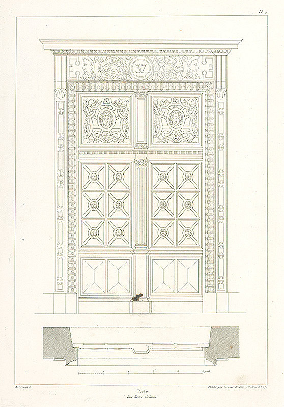 A. Normand – Návrh na bránu - Porte Rue Neuve Vivienne