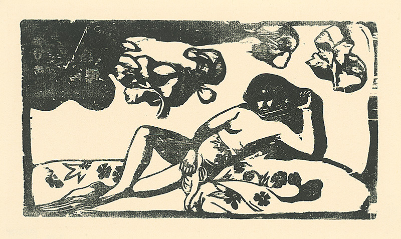 Paul Gauguin – Ležiaca Tahiťanka, 1890 – 1903, Slovenská národná galéria