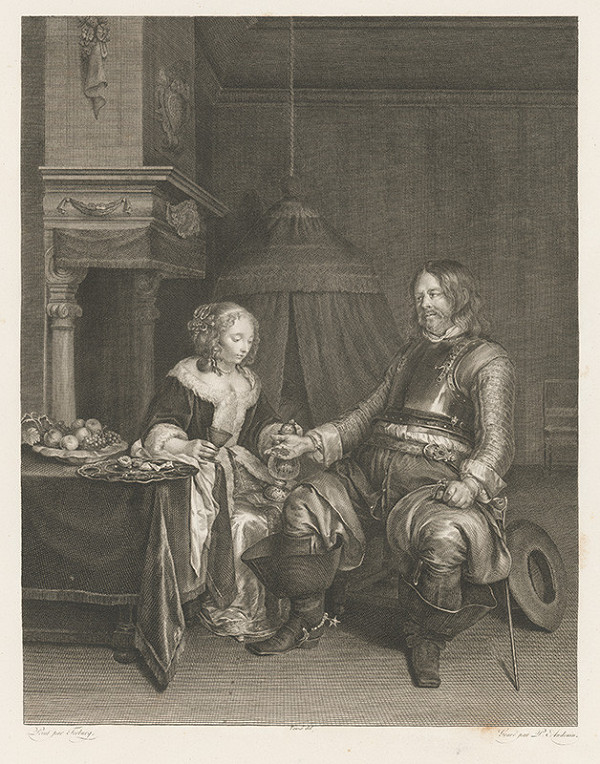 Jacques Louis François Touzé, Gerard ter Borch, Pierre Audouin – Muž ponúkajúci žene peniaze