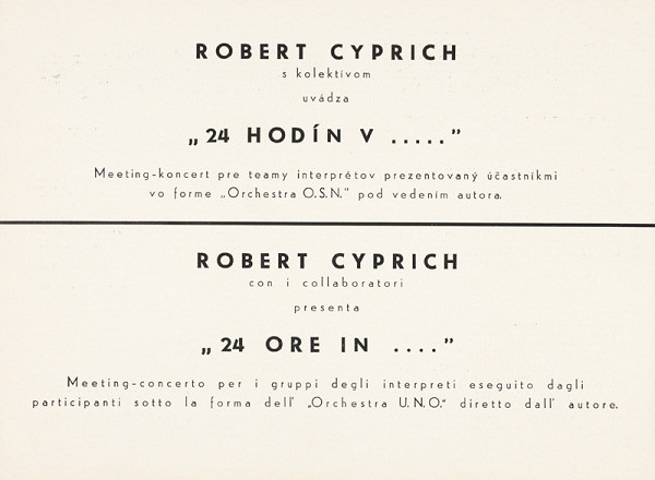 Robert Cyprich – Archív JK/Robert Cyprich: "24 hodín v ...