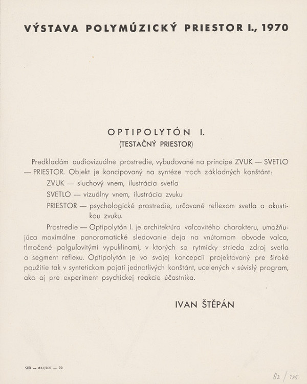 Ivan Štěpán – Archív JK/Optipolytón I.