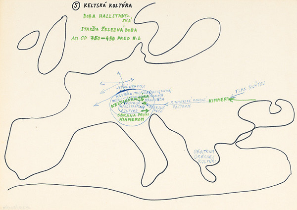 Július Koller – Archív JK/Keltská kultúra (mapa 5)