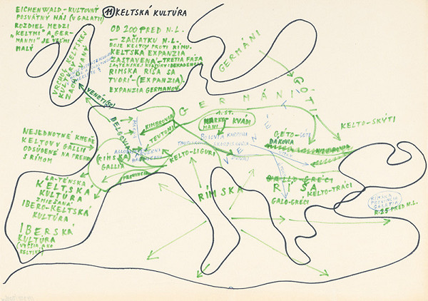 Július Koller – Archív JK/Keltská kultúra (mapa 11)