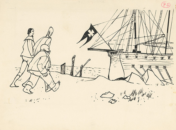 Vincent Hložník – Don Quijote a jeho spoločníci kráčajú ku korábu