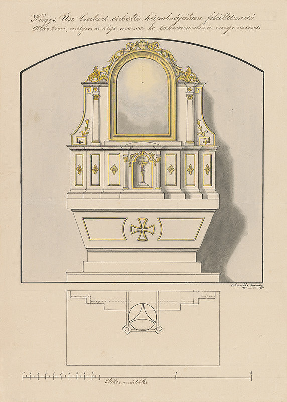 Konrád Švestka – Návrh na  oltár pre kaplnku