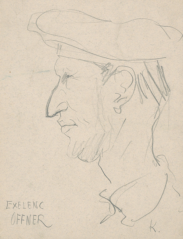 Arnold Peter Weisz-Kubínčan – Hlava muža z profilu