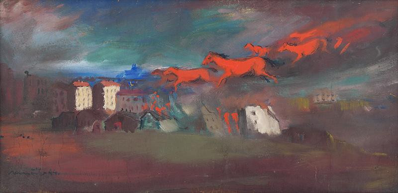 Július Nemčík – Oheň, 1944, Slovenská národná galéria 